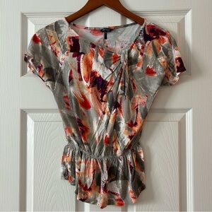 Daisy Fuentes Multicolor Abstract Blouse